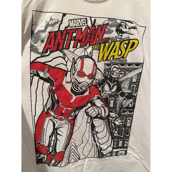 Disney Marvel Avengers Ant-man and the Wasp White Comic Book Style Tee 2XL - Picture 2 of 3